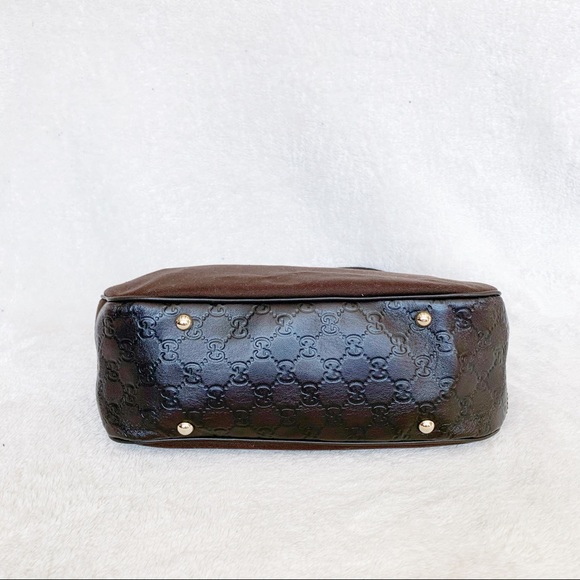 NWT Authentic Gucci GG Woven Denim Shoulder Bag - Picture 7 of 10